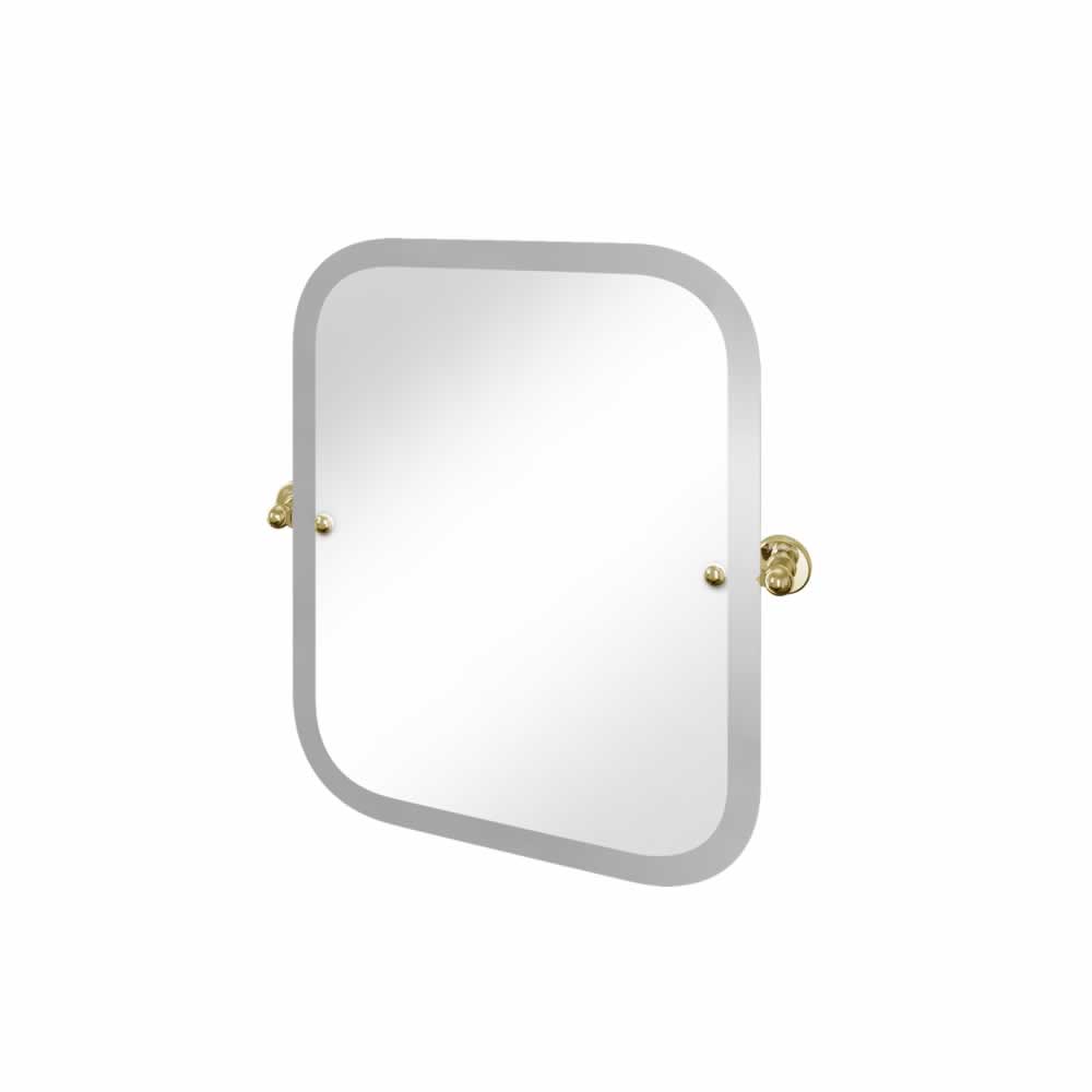 Rectangular Swivel Mirror Gold